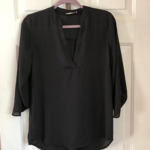 Black chiffon top